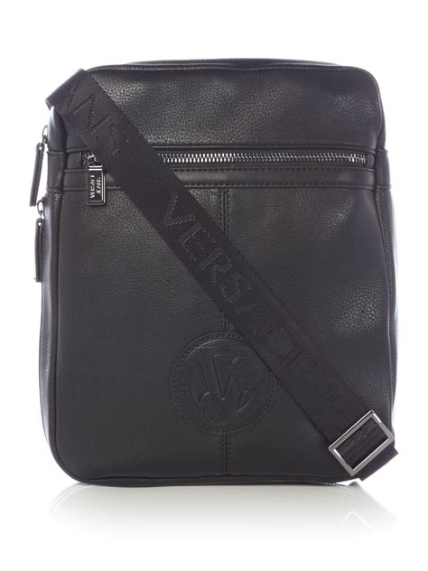 versace satchel bag mens|Versace side bag men's.